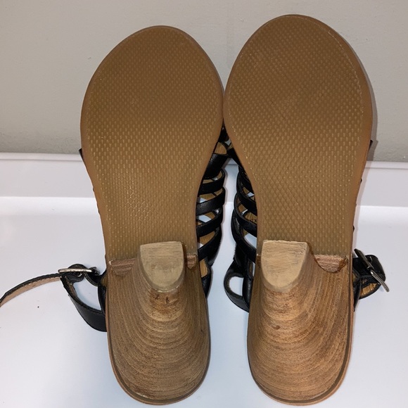 Trask Shoes Trask Strappy Leather Heels Sandals Open Toe 75 Womens